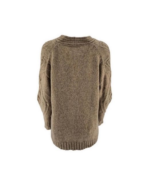 D.exterior Brown Cardigans