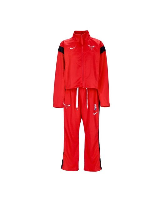 Nike Fitness ,Rood ,Polyester Chicago Bulls Trainingspak Nba Courtside Collection in het Red