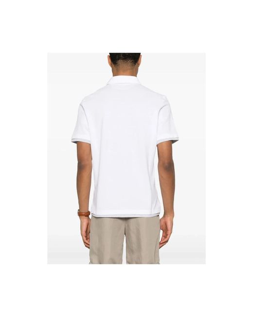 Brunello Cucinelli White Polo Shirts for men