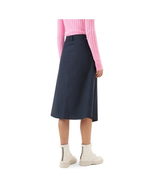 Woolrich Blue Poplin Skirt