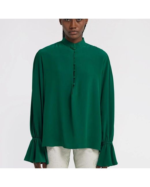 Roberto Cavalli Green Blouses