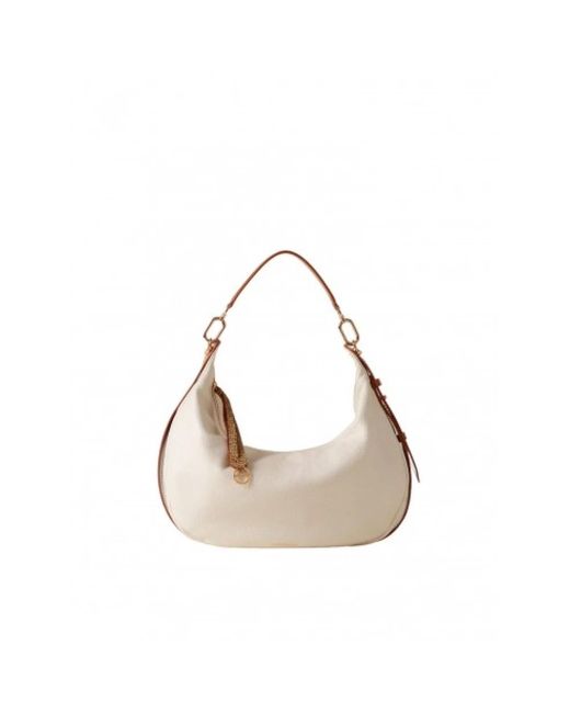 Hobo chantilly oyster borsa in pelle di Borbonese in Natural