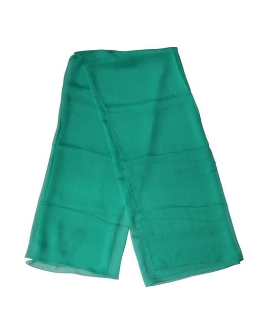 Dolce & Gabbana Green Silk Scarves for men