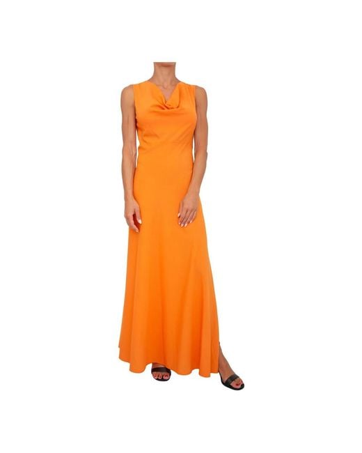 Twinset Orange Maxi Dresses