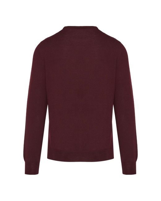 Barba Napoli Purple Round-Neck Knitwear for men
