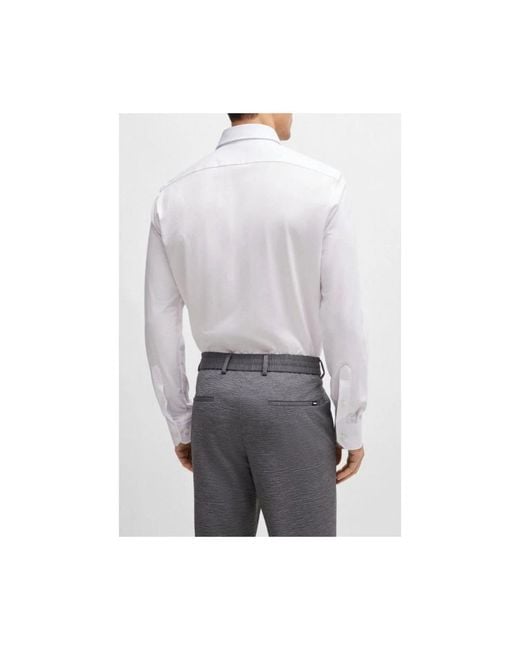 Boss White Formal Shirts for men