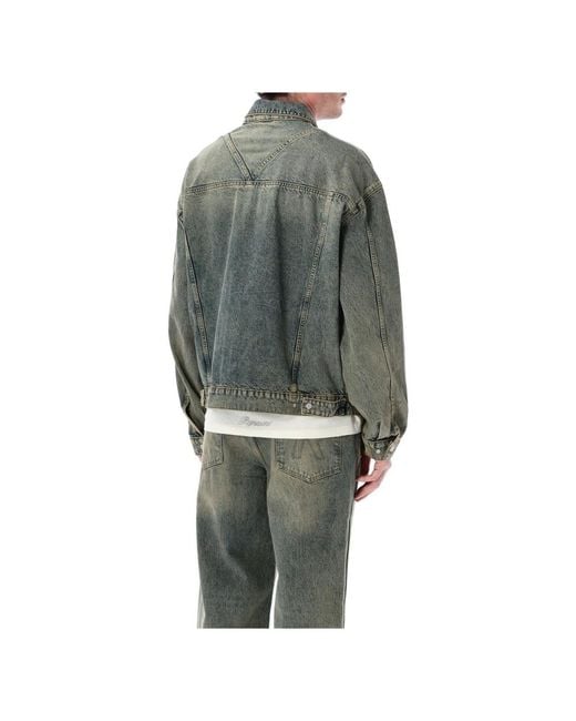 Denim Jackets Represent de hombre de color Green