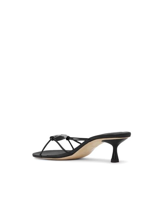 STUDIO AMELIA Black Heeled Mules