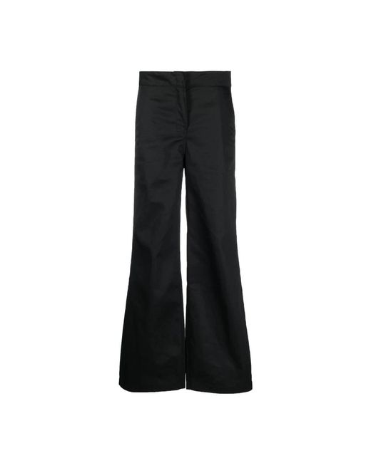 Palm Angels Black Straight Trousers