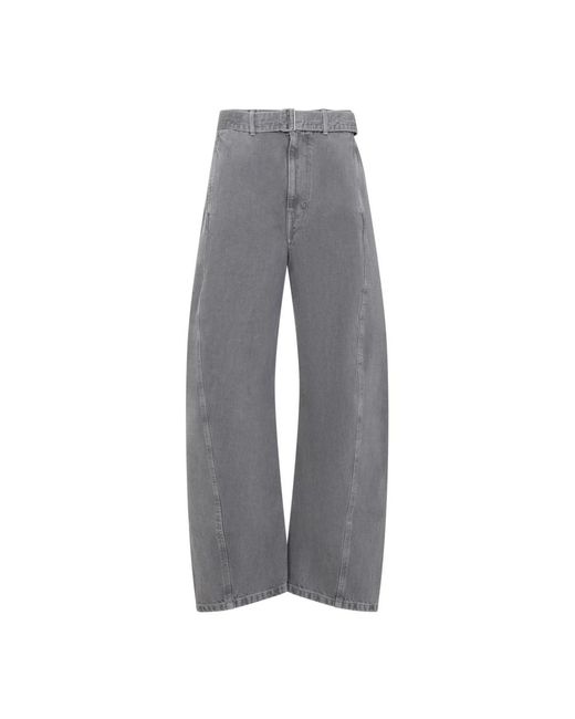 Lemaire Gray Twisted Gürtel Graue Baumwolljeans