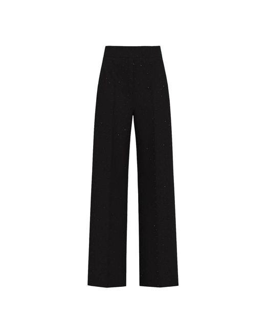 Wide Trousers Marella de color Black