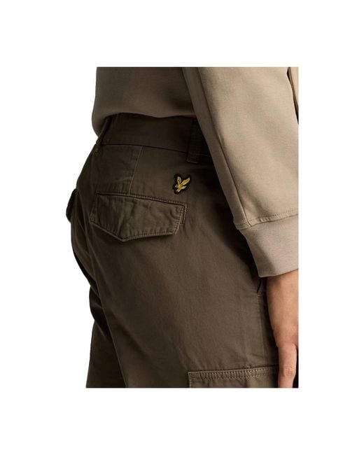 Lyle & Scott Gray Straight Trousers for men