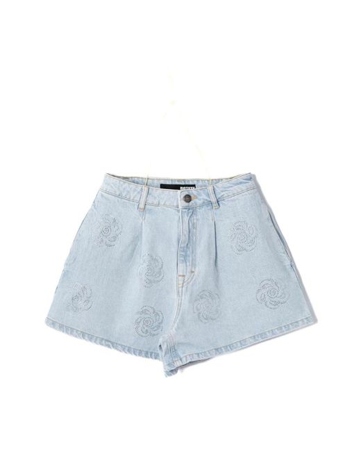 ROTATE BIRGER CHRISTENSEN Blue Denim Shorts