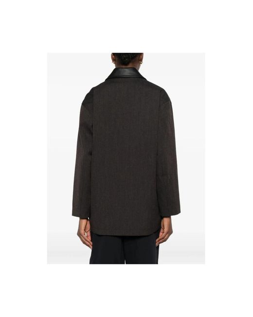 Studio Nicholson Black Leather Jackets