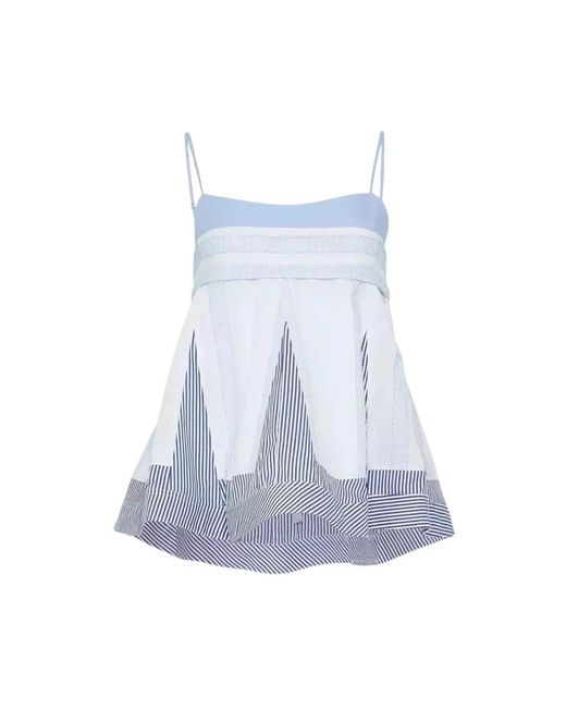 Sleeveless Tops di Jonathan Simkhai in Blue