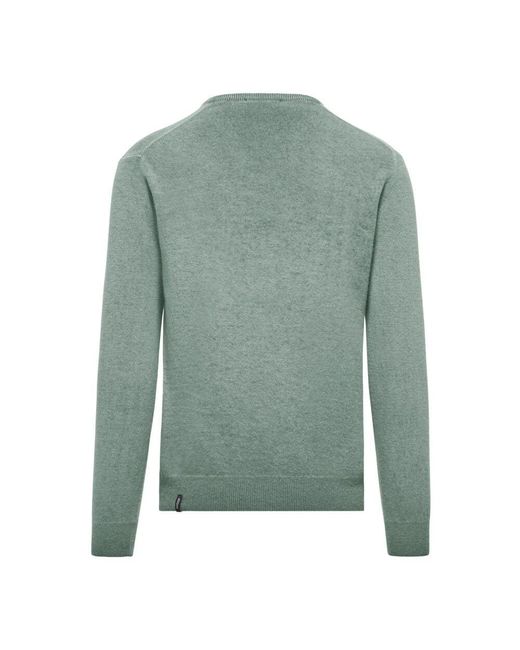 Bomboogie Green V-Neck Knitwear for men