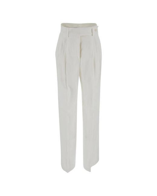Wide Trousers Alberta Ferretti de color Gray