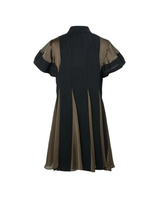 Sacai Black Short Dresses