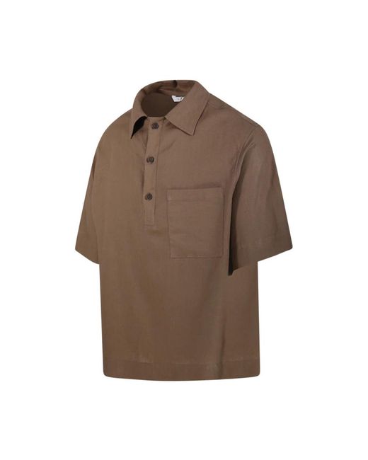 Hevò Brown Short Sleeve Shirts for men