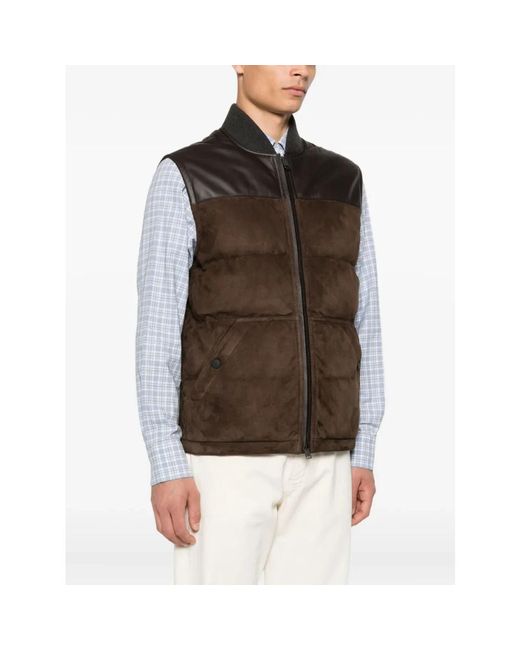 Vests di Brioni in Brown da Uomo
