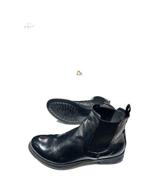 Officine Creative Black Chelsea Boots for men
