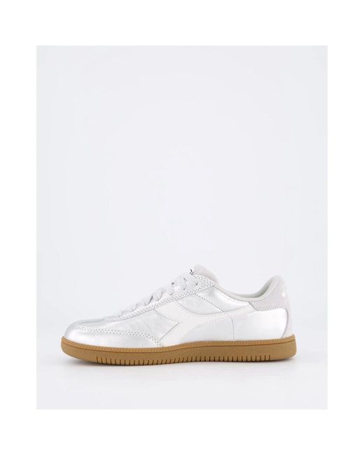 Diadora White Metallic trainer