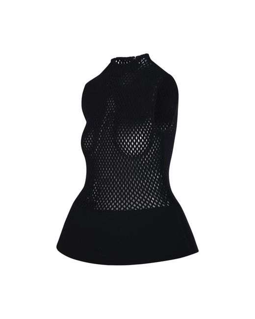 Alaïa Black Round-Neck Knitwear