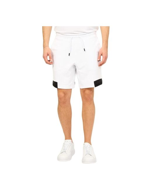 EA7 White Casual Shorts for men