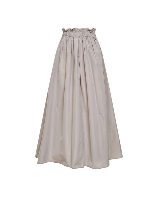 Herno Gray Maxi Skirts