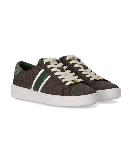 Michael Kors Irving Monogram Brown Green Sneaker