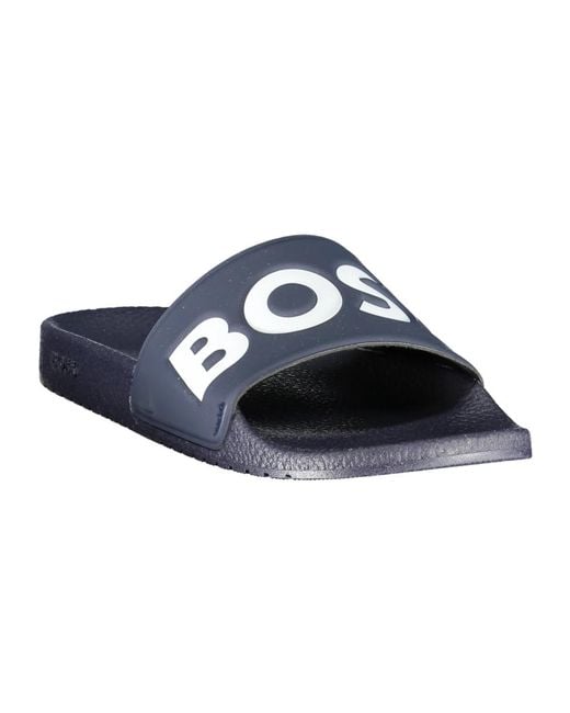 Boss Blue Sliders for men