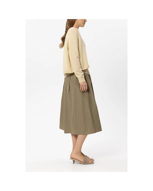 Luisa Cerano Green Midi Skirts