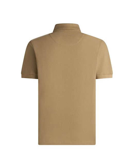 Etro Tops ,Bruin ,Katoen Polo Shirt Met Bloemenprint in het Natural voor heren