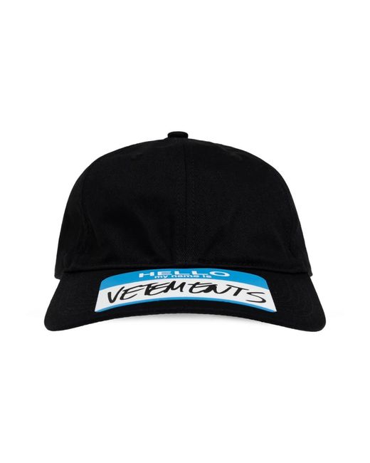 Vetements Caps in het Black