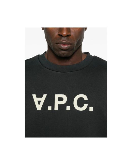 A.P.C. Hoodies & Sweatvesten ,Zwart ,Katoen Sweatshirt in het Black voor heren