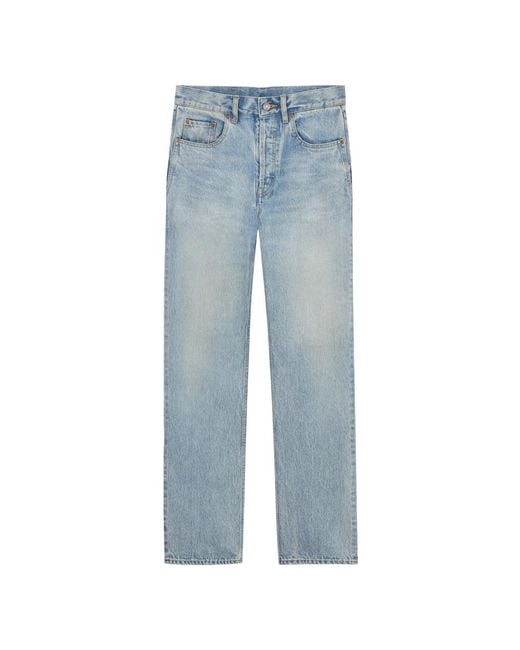 Saint Laurent Blue Straight Jeans for men
