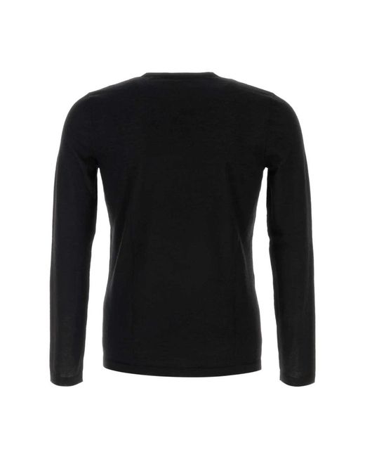 LeKasha Black Round-Neck Knitwear for men
