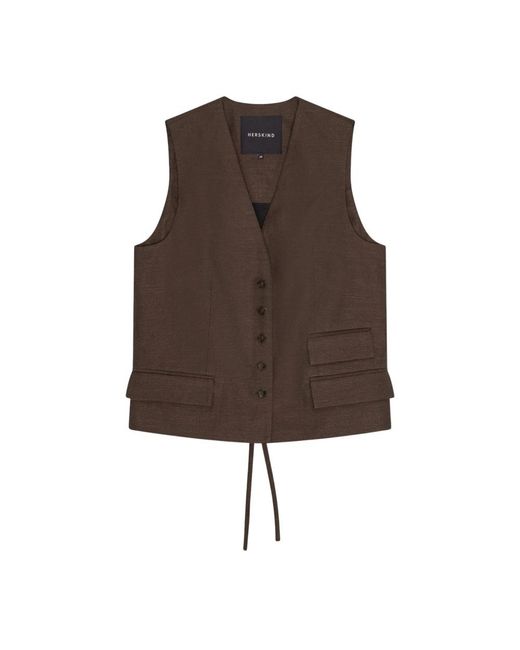 Birgitte Herskind Tailored Vest in het Brown
