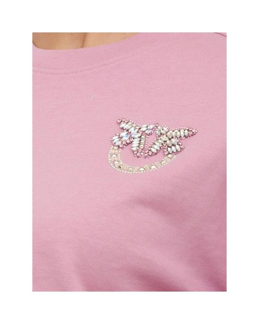 Pinko Pink Rosa sweatshirt für frauen o