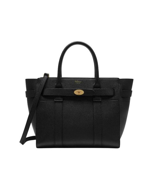 Mulberry Black Schwarze crossbody-tasche mit messing-hardware