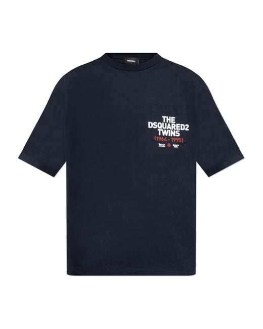 DSquared² T-Shirts in het Blue voor heren
