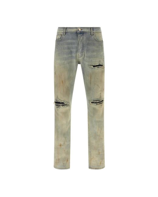 Amiri Suede Mx1 Jean in het Gray voor heren