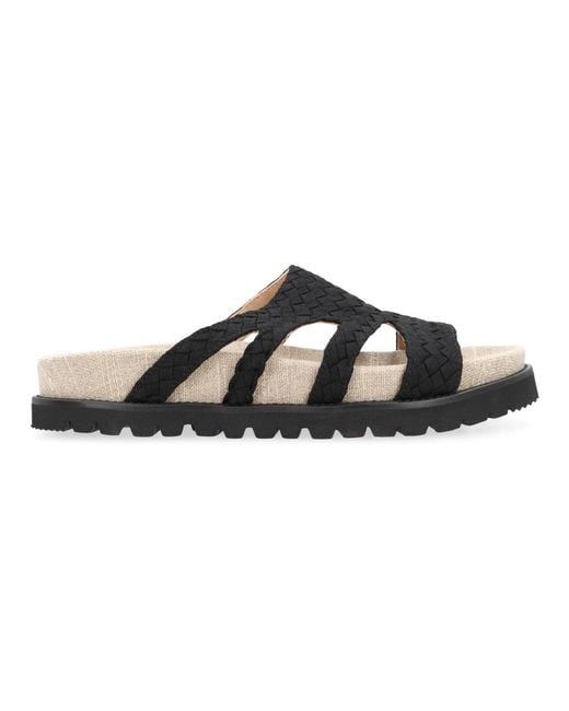 Alberta Ferretti Black Sliders