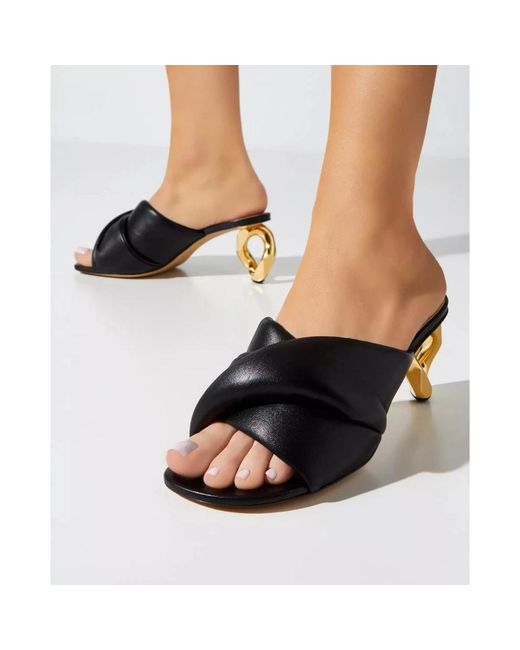 J.W. Anderson Black Heeled Mules