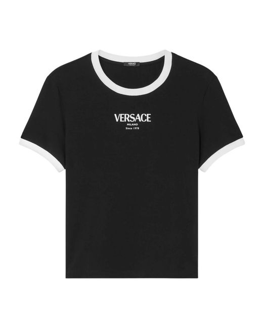 T-Shirts Versace de color Black