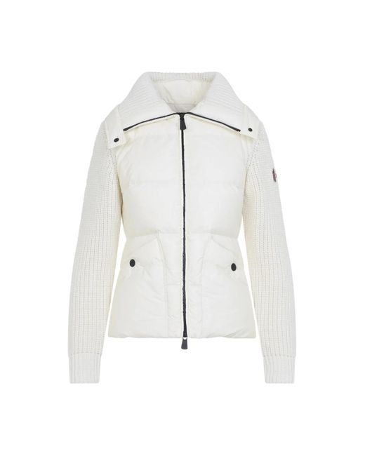 Moncler White Grenoble Virgin Wool Jacket