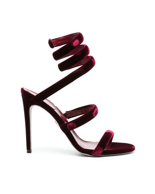 Rene Caovilla Red High Heel Sandals