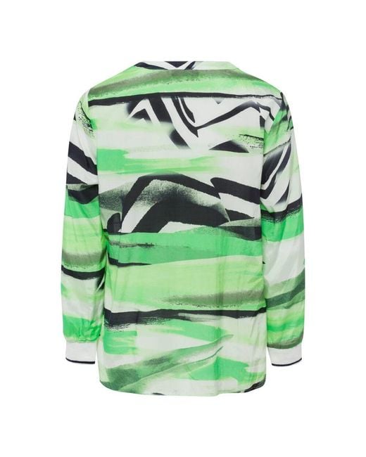 Tuzzi Green Schlupfbluse Sailing Trip Mit Sommerlichem Alloverprint