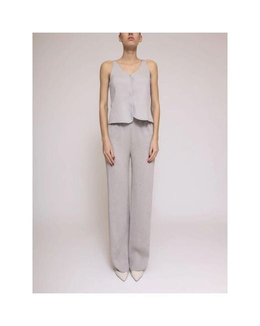 Wide Trousers Emporio Armani en coloris Gray