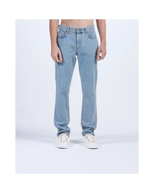 Moschino Blue Straight Fit Jeans for men